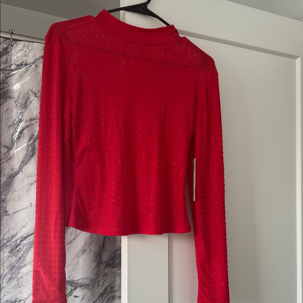 No Boundaries Red Long Sleeve Top